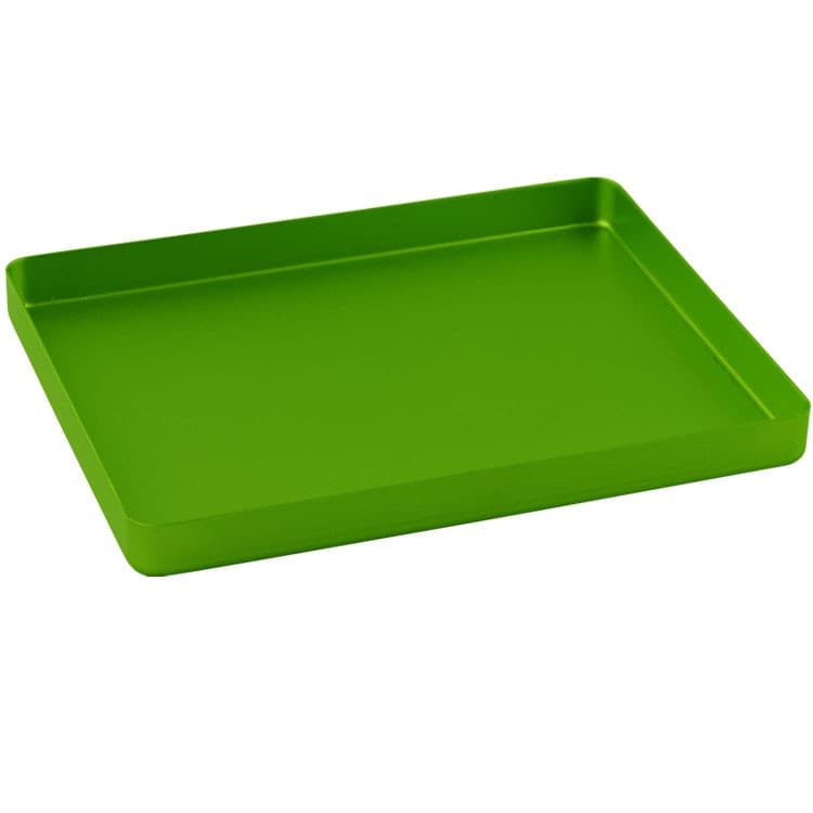 Instrument tray midi aluminum solid 180x140x17mm green – oficiali Falcon Medical produkto nuotrauka
