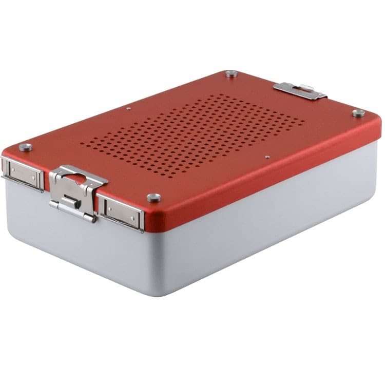 Container dental Perforated 285x185x65mm, red – oficiali Falcon Medical produkto nuotrauka