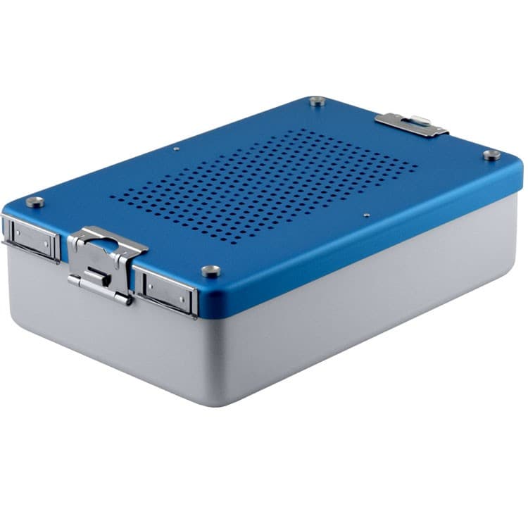Container dental Perforated 285x185x65mm, blue – oficiali Falcon Medical produkto nuotrauka