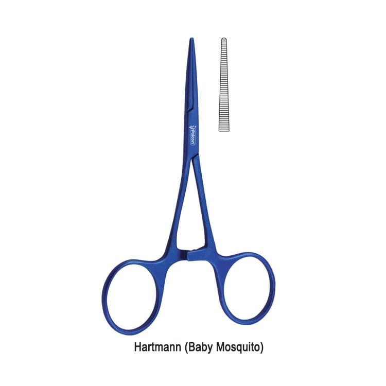 Titanium Forceps artery Hartmann straight 100mm – oficiali Falcon Medical produkto nuotrauka