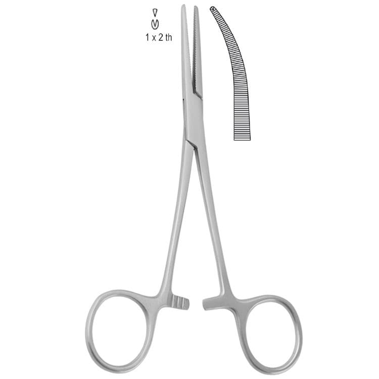 Forceps artery Crile 1x2th curved 145mm – oficiali Falcon Medical produkto nuotrauka