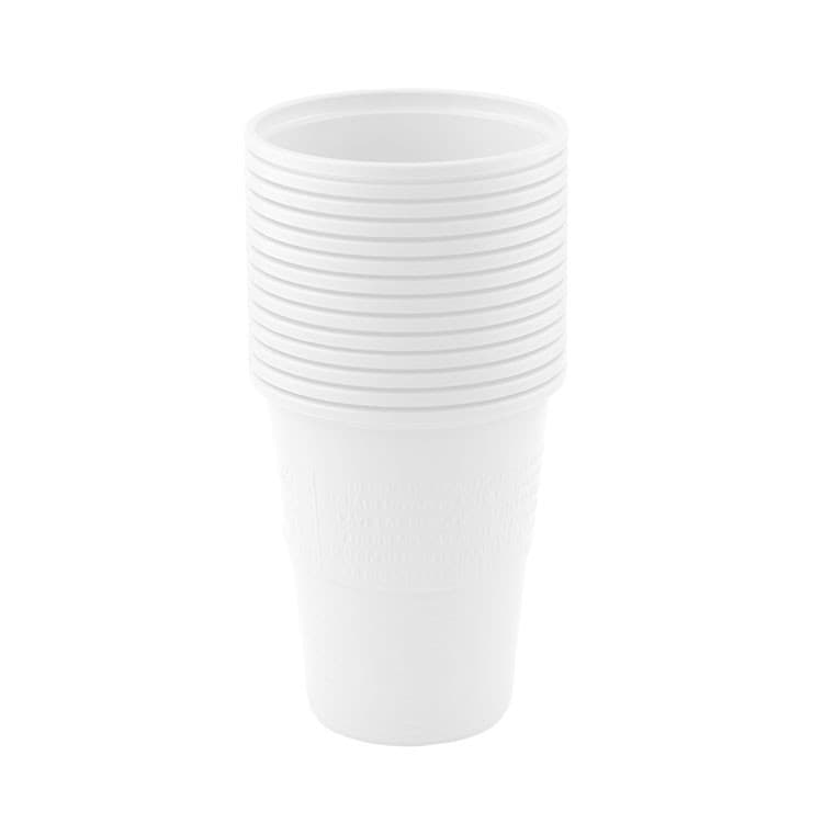 Disposable plastic cups white 200ml (Pack of 100 pieces) – oficiali Falcon Medical produkto nuotrauka