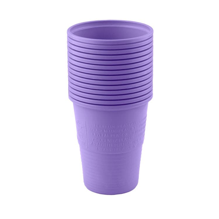 Disposable plastic cups lavender 200ml (Pack of 100 pieces) – oficiali Falcon Medical produkto nuotrauka