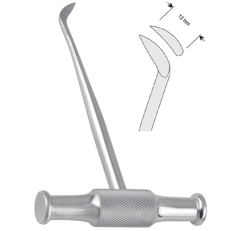 Elevator T-handle W.F. Barry right fig. 351 – oficiali Falcon Medical produkto nuotrauka