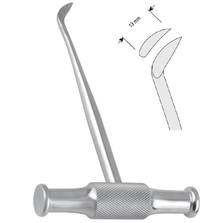 Elevator T-handle W.F. Barry left fig. 350 – oficiali Falcon Medical produkto nuotrauka
