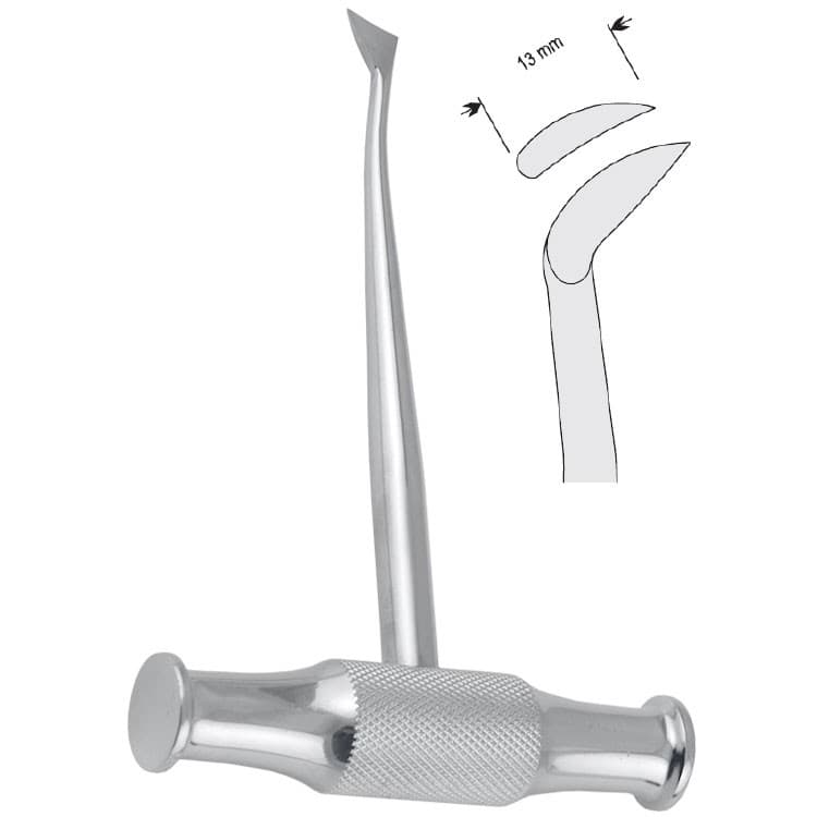 Elevator T-handle Winter left fig. 14L – oficiali Falcon Medical produkto nuotrauka