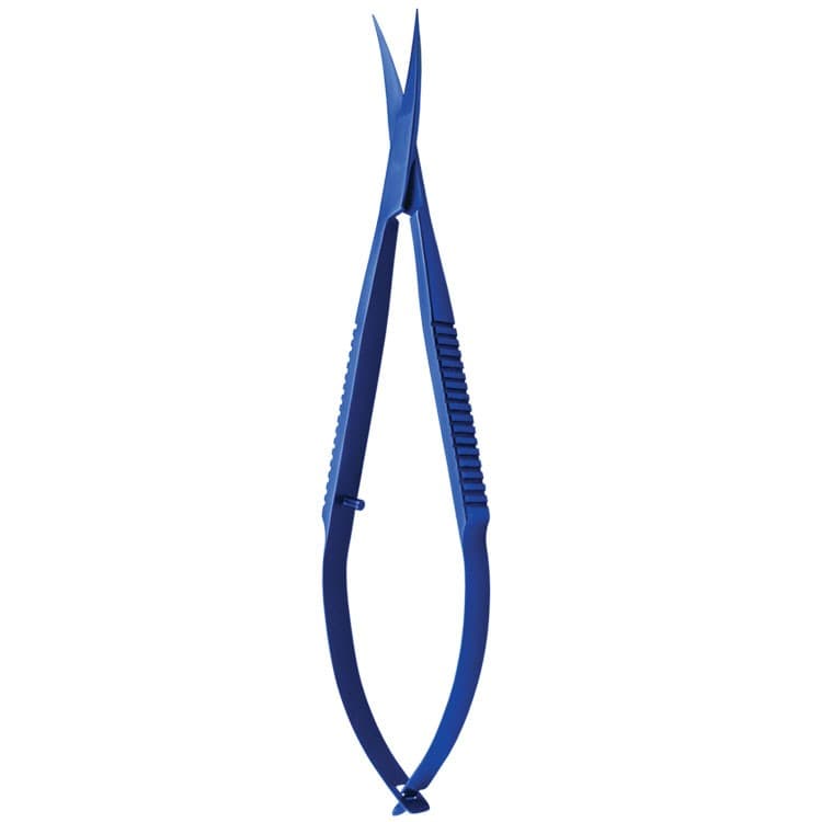 Titanium scissors Noyes/Castroviejo curved 115mm – oficiali Falcon Medical produkto nuotrauka
