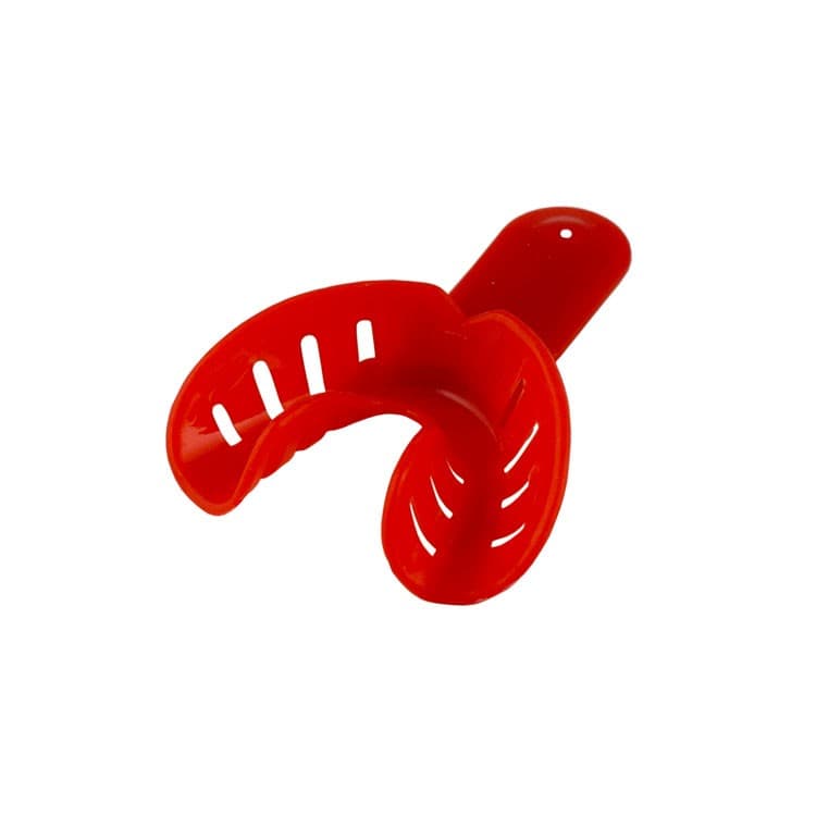 Disposable Orthodontic impression tray lower fig. 1, size XXS (red) 10 pieces – oficiali Falcon Medical produkto nuotrauka