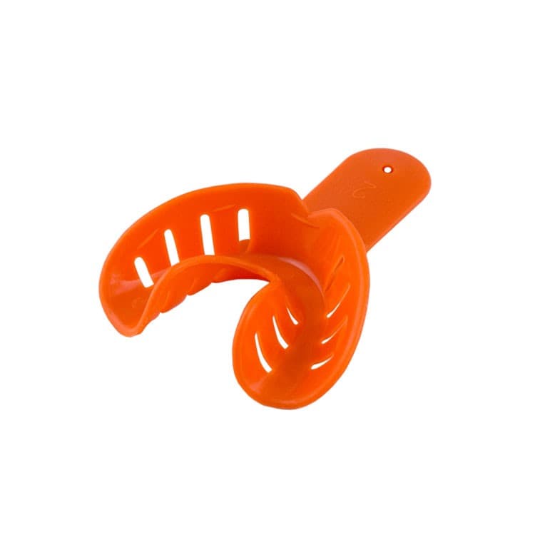 Disposable Orthodontic impression tray lower fig. 2, size XS (orange) 10 pieces – oficiali Falcon Medical produkto nuotrauka