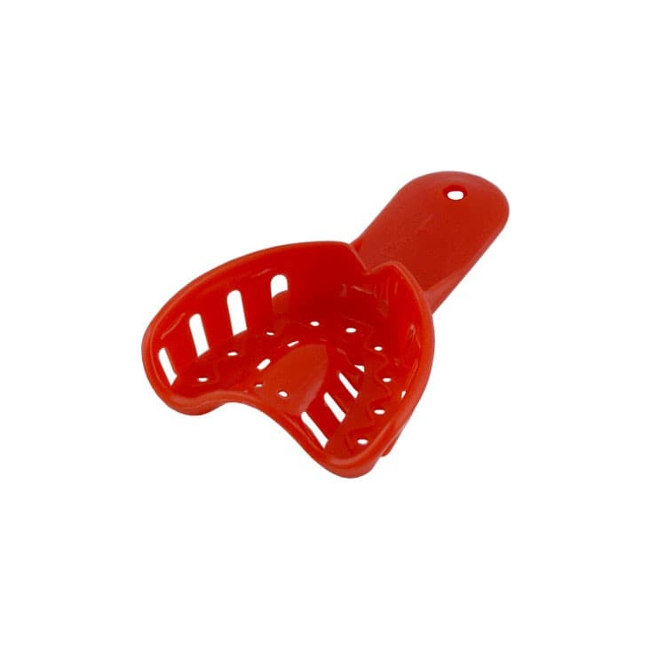 Disposable Orthodontic impression tray upper fig. 1, size XXS (red) 10 pieces – oficiali Falcon Medical produkto nuotrauka