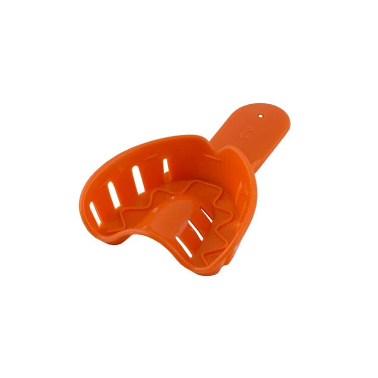 Disposable Orthodontic impression tray upper fig. 2, size XS (orange) 10 pieces – oficiali Falcon Medical produkto nuotrauka
