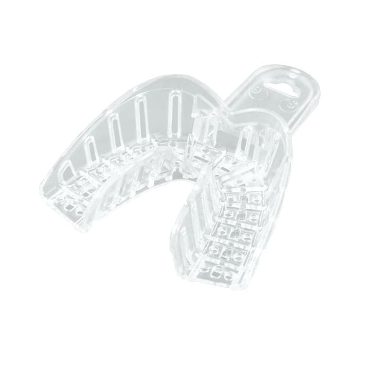 DENTALINE Disposable impression trays transparent lower S fig. 6 (Pack of 10 pieces) – oficiali Falcon Medical produkto nuotrauka