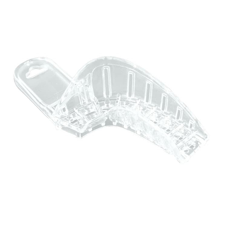 DENTALINE Disposable Impression trays transparent partial upper right/lower left fig. 8 (Pack of 10 pieces) – oficiali Falcon Medical produkto nuotrauka