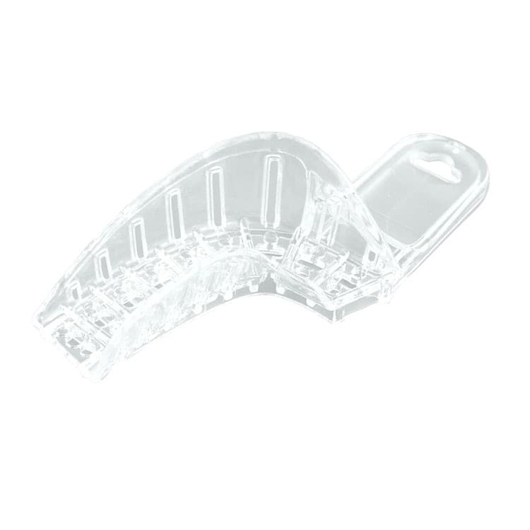 DENTALINE Disposable Impression trays transparent partial upper left/lower right fig. 7 (Pack of 10 pieces) – oficiali Falcon Medical produkto nuotrauka