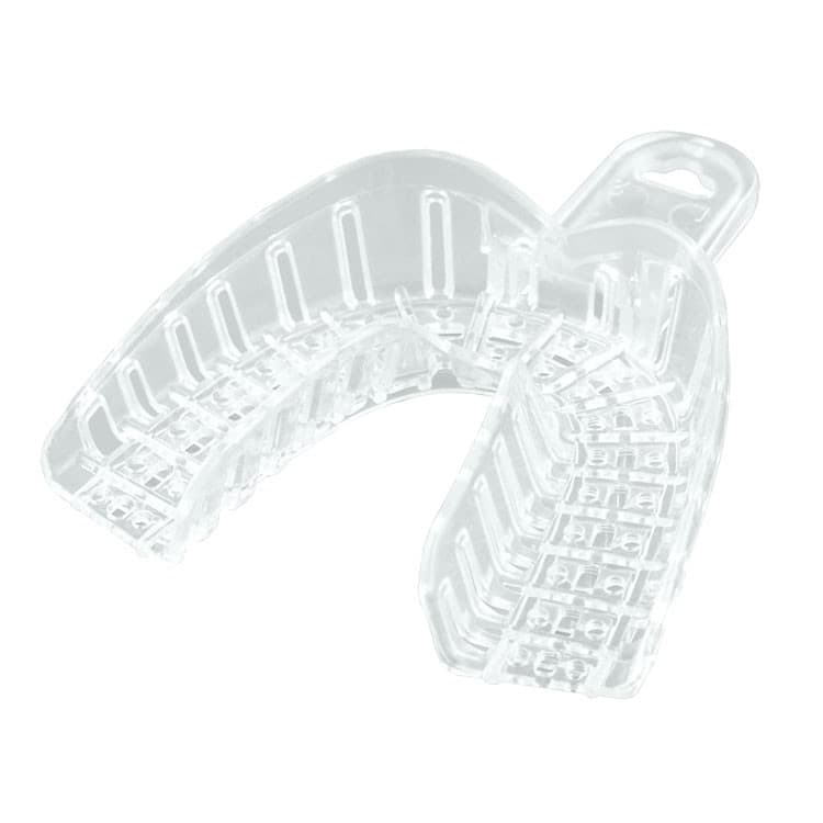 DENTALINE Disposable impression trays transparent lower L fig. 2 (Pack of 10 pieces) – oficiali Falcon Medical produkto nuotrauka