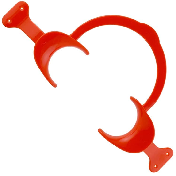 Retractor intraoral for adult red, autoclavable 50mm (autoclavable 121°C) – oficiali Falcon Medical produkto nuotrauka