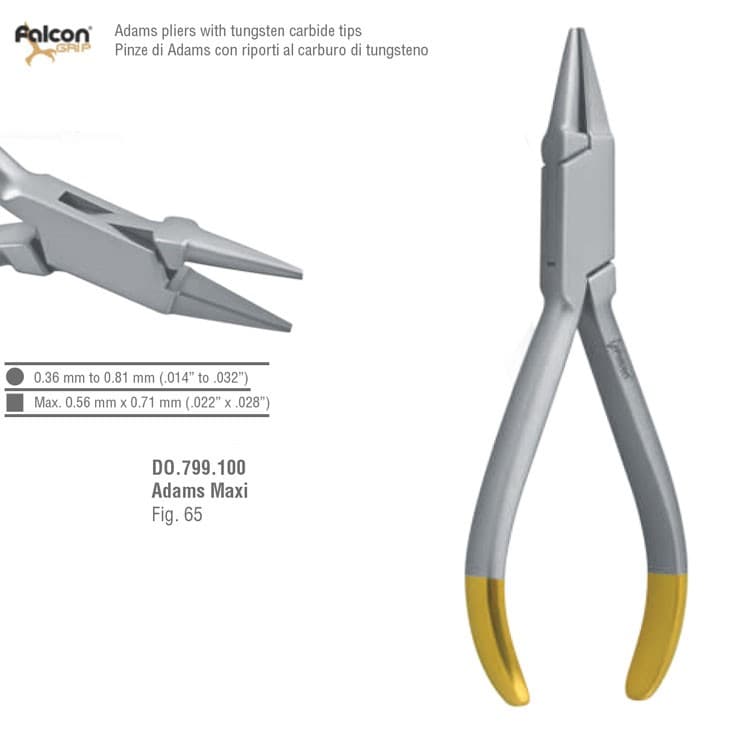 Falcon-Grip Pliers wire bending Adams regular round/flat TC – oficiali Falcon Medical produkto nuotrauka