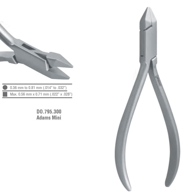 Pliers wire bending Adams small flat/flat – oficiali Falcon Medical produkto nuotrauka