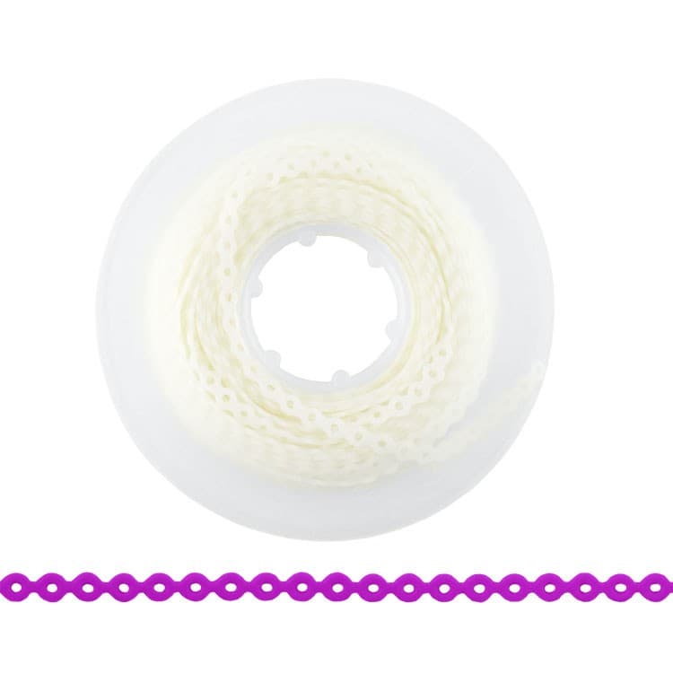 ElastoMax elastomeric chain, latex free, short pearl color (4.5m spool) – oficiali Falcon Medical produkto nuotrauka