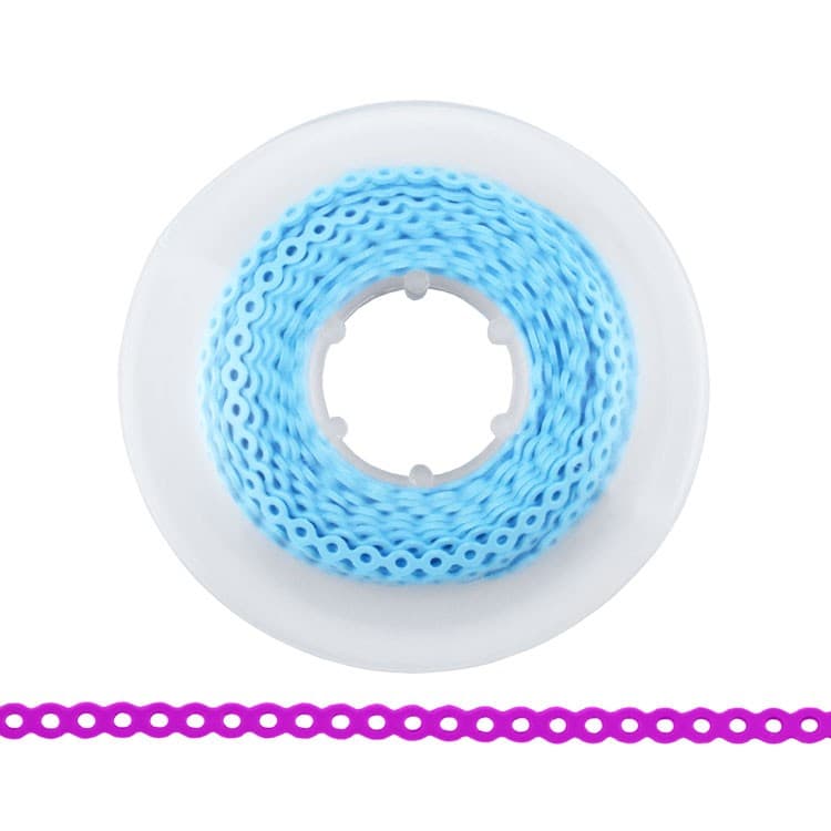 ElastoMax elastomeric chain, latex free, closed sky blue (4.5m spool) – oficiali Falcon Medical produkto nuotrauka