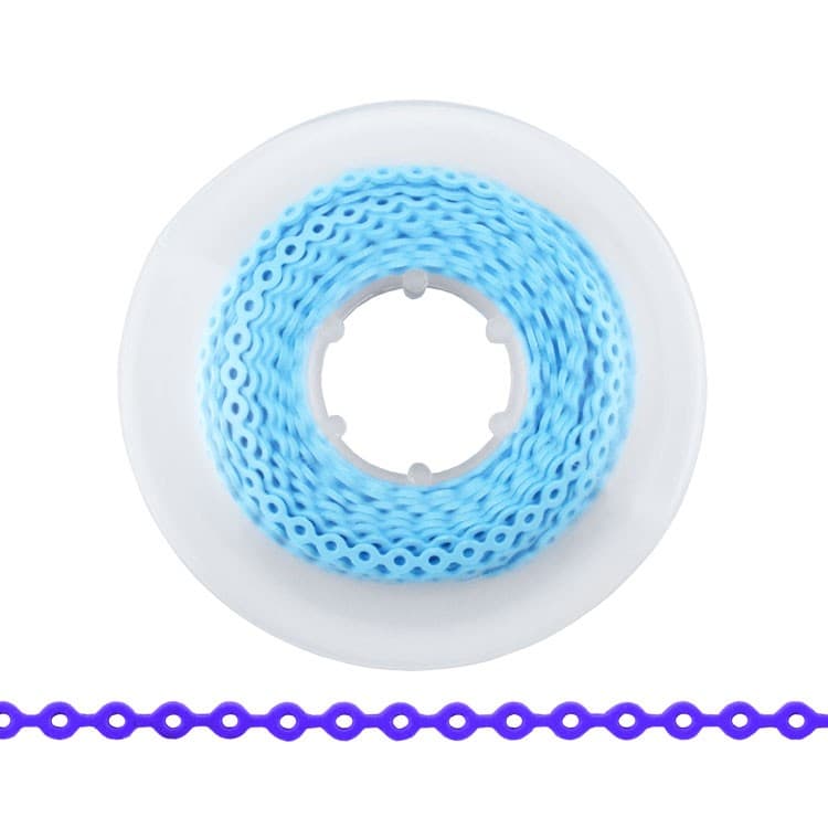 ElastoMax elastomeric chain, latex free, long sky blue (4.5m spool) – oficiali Falcon Medical produkto nuotrauka