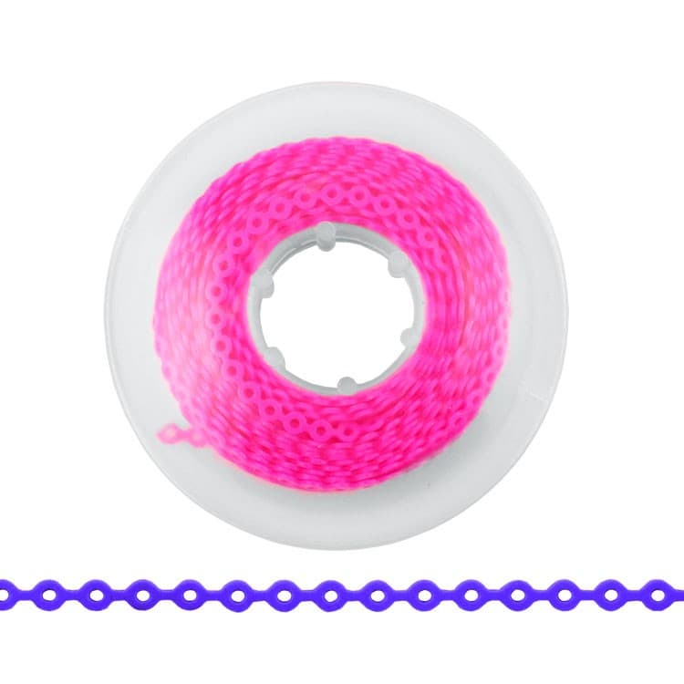ElastoMax elastomeric chain, latex free, long hot pink (4.5m spool) – oficiali Falcon Medical produkto nuotrauka