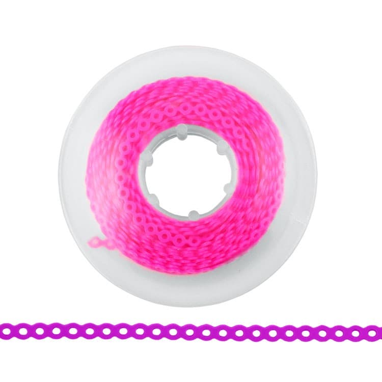ElastoMax elastomeric chain, latex free, closed hot pink (4.5m spool) – oficiali Falcon Medical produkto nuotrauka
