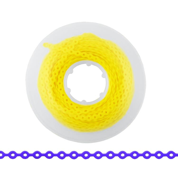 ElastoMax elastomeric chain, latex free, long yellow (4.5m spool) – oficiali Falcon Medical produkto nuotrauka