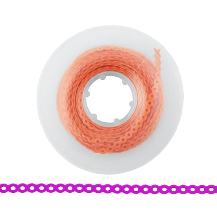 ElastoMax elastomeric chain, latex free, closed orange (4.5m spool) – oficiali Falcon Medical produkto nuotrauka