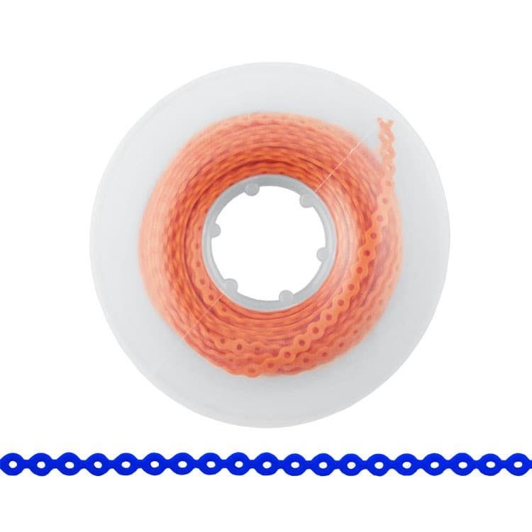 ElastoMax elastomeric chain, latex free, short orange (4.5m spool) – oficiali Falcon Medical produkto nuotrauka