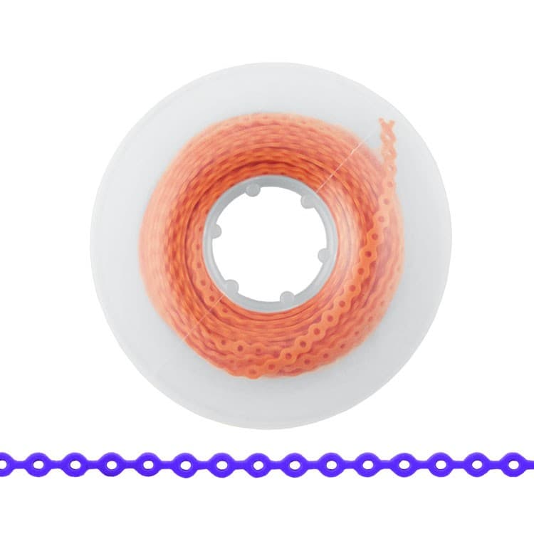 ElastoMax elastomeric chain, latex free, long orange (4.5m spool) – oficiali Falcon Medical produkto nuotrauka