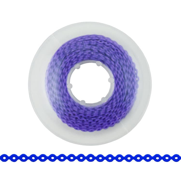 ElastoMax elastomeric chain, latex free, short purple (4.5m spool) – oficiali Falcon Medical produkto nuotrauka
