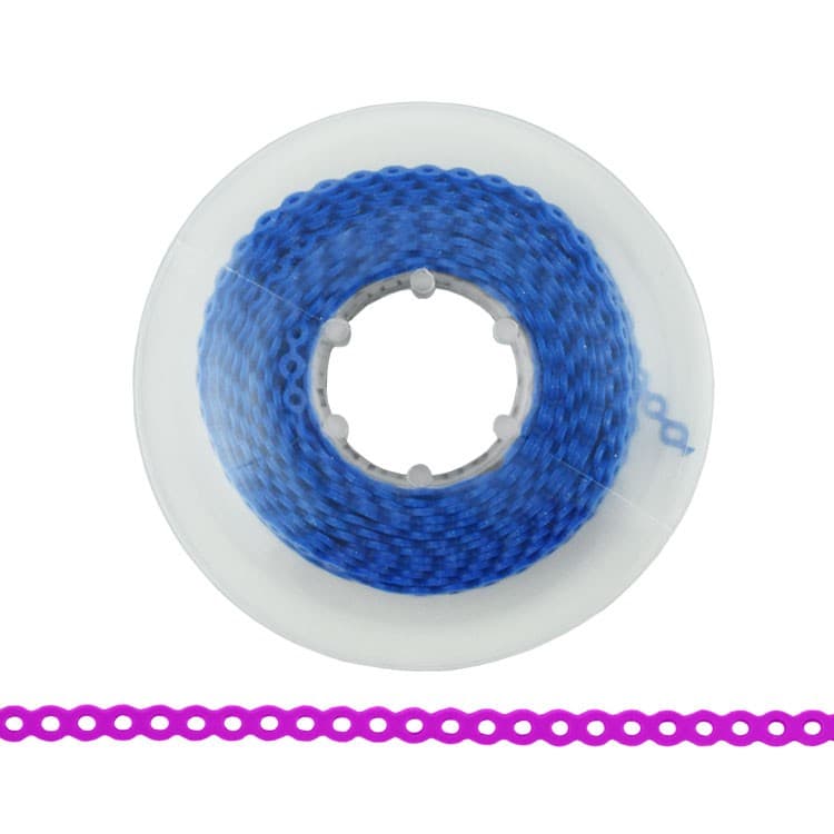 ElastoMax elastomeric chain, latex free, closed blue (4.5m spool) – oficiali Falcon Medical produkto nuotrauka