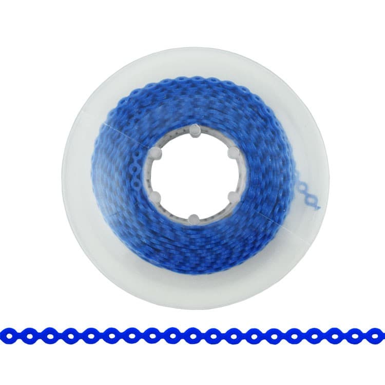 ElastoMax elastomeric chain, latex free, short blue (4.5m spool) – oficiali Falcon Medical produkto nuotrauka