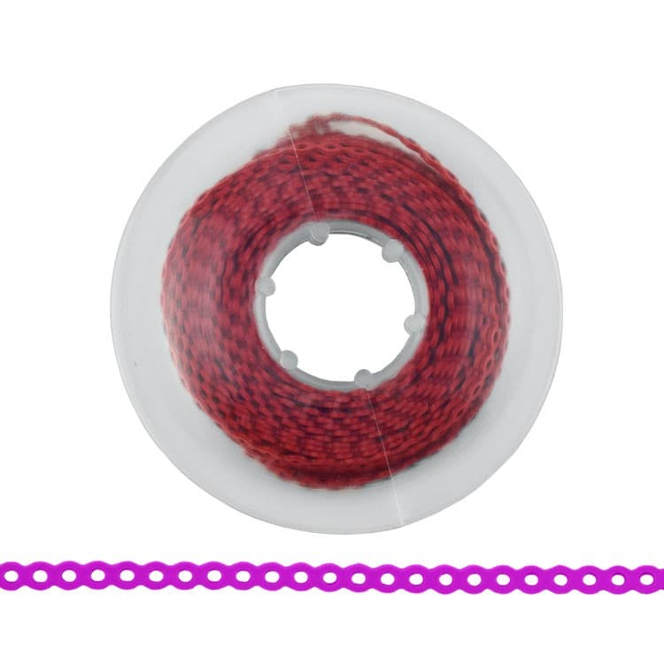 ElastoMax elastomeric chain, latex free, closed red (4.5m spool) – oficiali Falcon Medical produkto nuotrauka