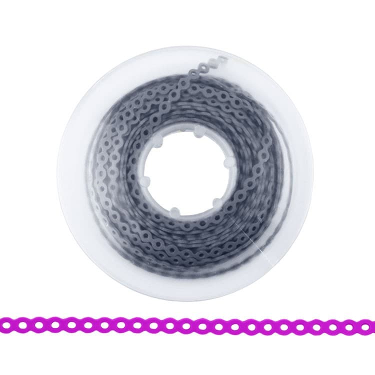 ElastoMax elastomeric chain, latex free, closed gray (4.5m spool) – oficiali Falcon Medical produkto nuotrauka