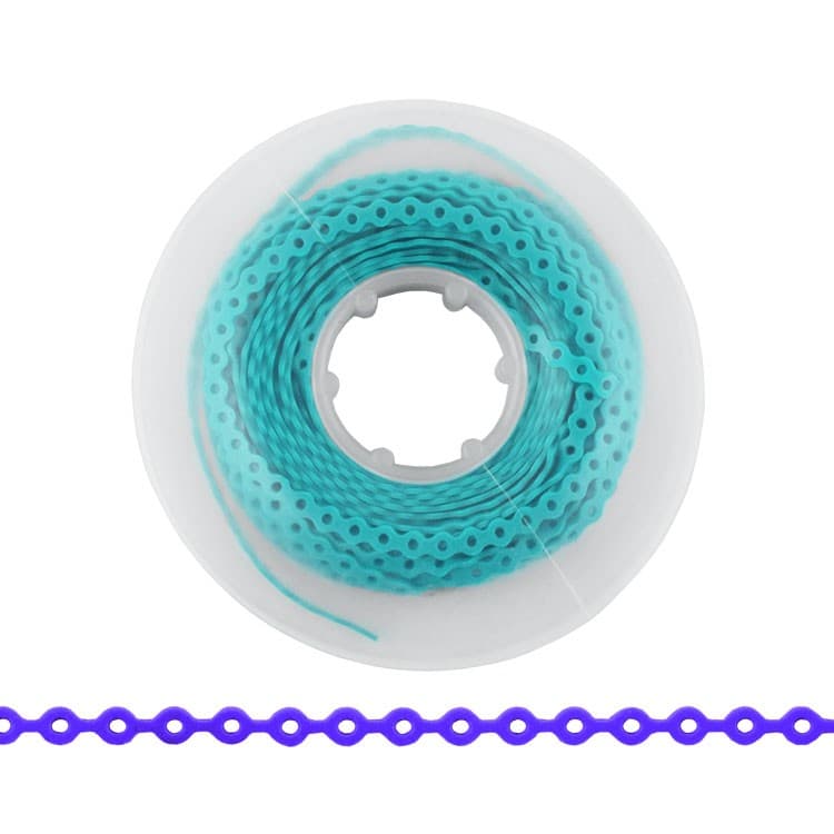 ElastoMax elastomeric chain, latex free, long aqua (4.5m spool) – oficiali Falcon Medical produkto nuotrauka