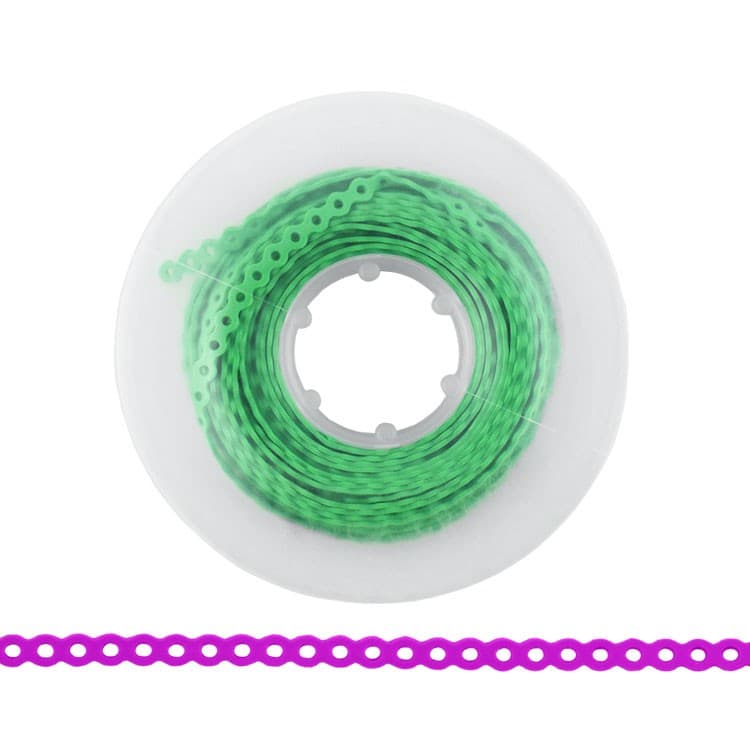 ElastoMax elastomeric chain, latex free, closed spring green (4.5m spool) – oficiali Falcon Medical produkto nuotrauka