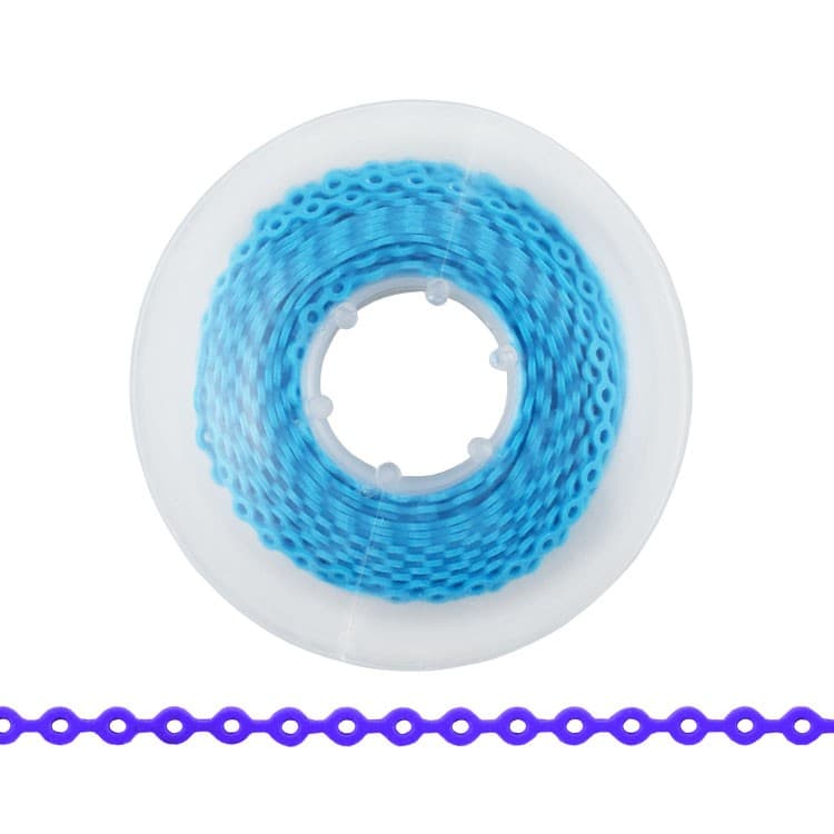 ElastoMax elastomeric chain, latex free, long blue (4.5m spool) – oficiali Falcon Medical produkto nuotrauka