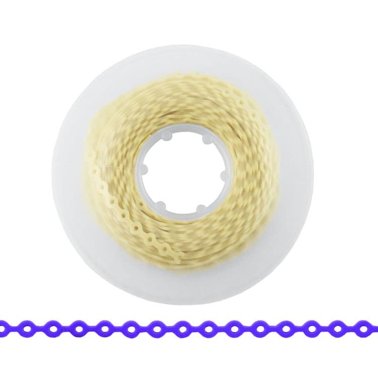 ElastoMax elastomeric chain, latex free, long tooth color (4.5m spool) – oficiali Falcon Medical produkto nuotrauka