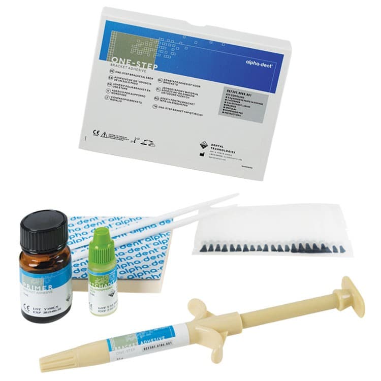 Alpha-Dent® 1 x 3.5g Adhesive Syringe, 5ml Primer, & 3mL Etch Liquid – oficiali Falcon Medical produkto nuotrauka