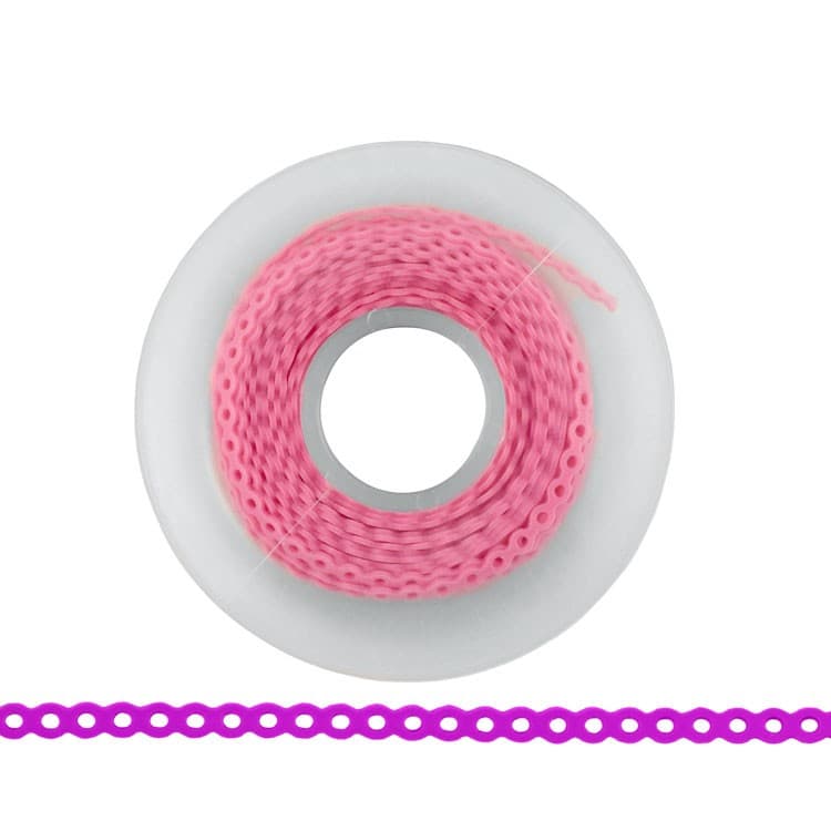 ElastoMax Uno elastomeric chain, closed light pink (4.5m spool) – oficiali Falcon Medical produkto nuotrauka
