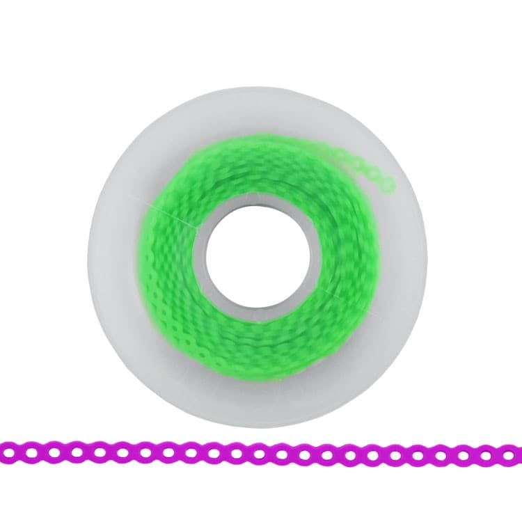 ElastoMax Uno elastomeric chain, closed light green (4.5m spool) – oficiali Falcon Medical produkto nuotrauka