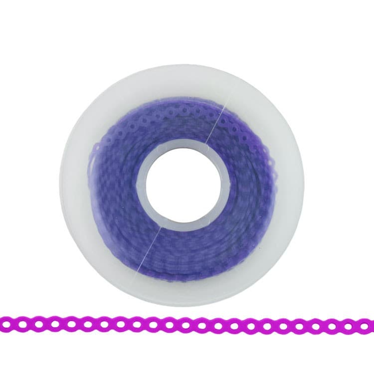 ElastoMax Uno elastomeric chain, closed dark purple (4.5m spool) – oficiali Falcon Medical produkto nuotrauka