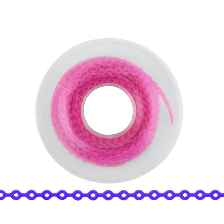 ElastoMax Uno elastomeric chain, long, dark pink (4.5m spool) – oficiali Falcon Medical produkto nuotrauka