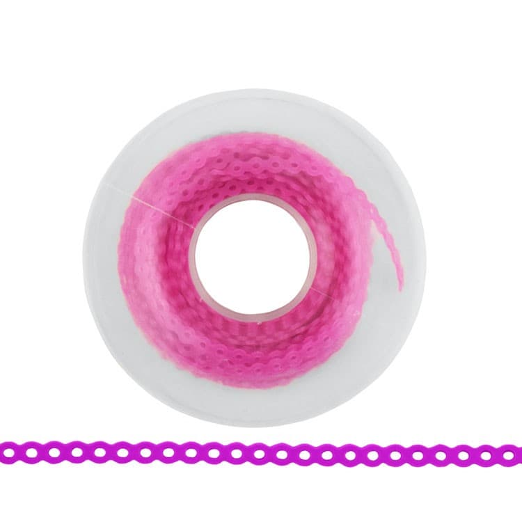 ElastoMax Uno elastomeric chain, closed dark pink (4.5m spool) – oficiali Falcon Medical produkto nuotrauka