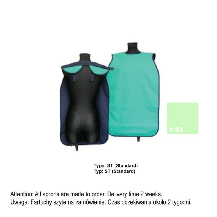 X-Ray Apron type ST-Standard heavy 0.35mm Pb, 40x60mm, colour K-03 – oficiali Falcon Medical produkto nuotrauka