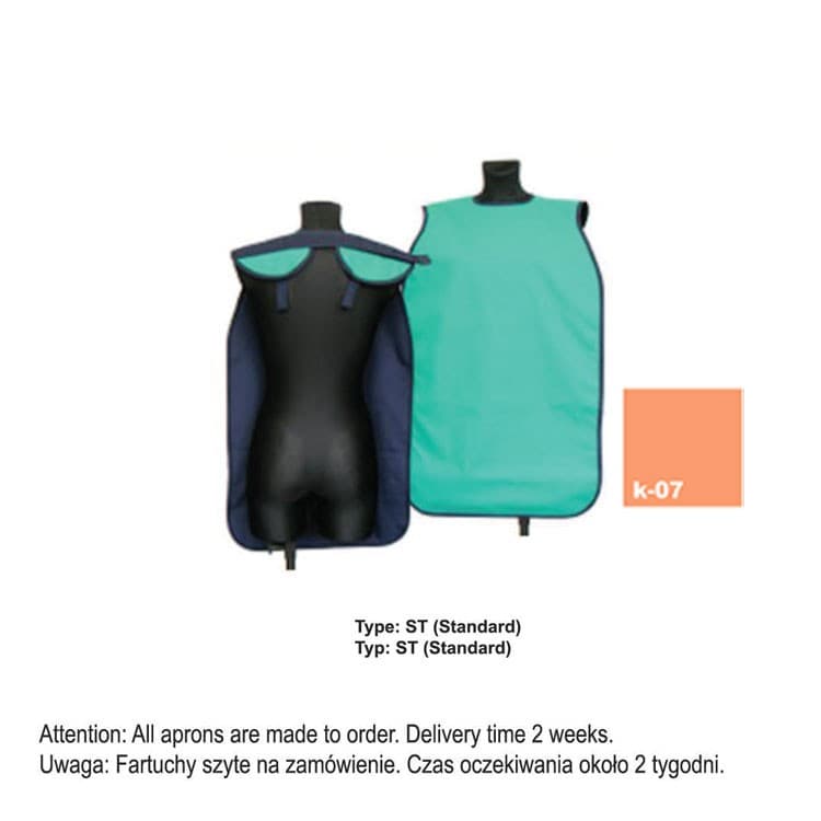 X-Ray Apron type ST-Standard heavy 0.35mm Pb, 40x60mm, colour K-07 – oficiali Falcon Medical produkto nuotrauka