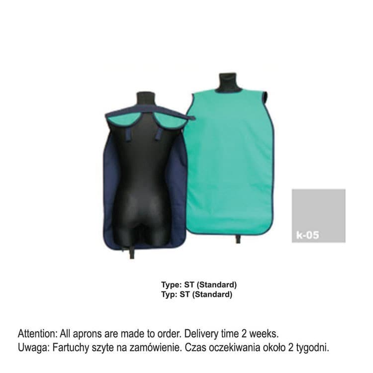 X-Ray Apron type ST-Standard heavy 0.50mm Pb, 50x80mm, colour K-05 – oficiali Falcon Medical produkto nuotrauka