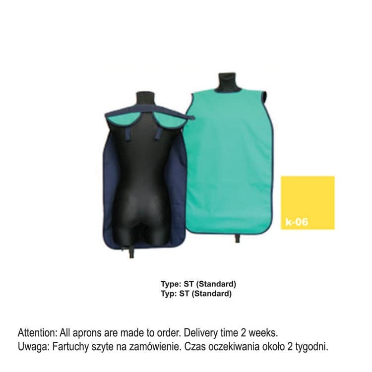 X-Ray Apron type ST-Standard heavy 0.50mm Pb, 50x80mm, colour K-06 – oficiali Falcon Medical produkto nuotrauka